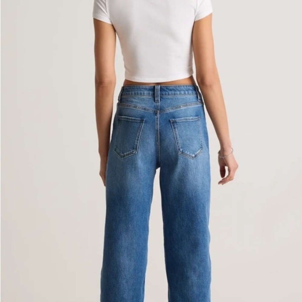 Quince Bella Stretch Barrel Jeans Size 27 in Atlantic Blue - Picture 2 of 11